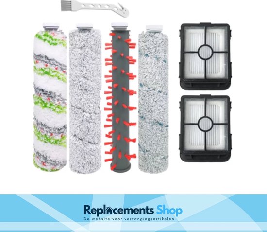Kit Ricambi Per Bissell CrossWave X7 Plus / X7 Pro Pet (2955N/3479N): 2 Spazzole A Rullo, 2 Filtri HEPA E 1 Spazzola Pulizia Serbatoio