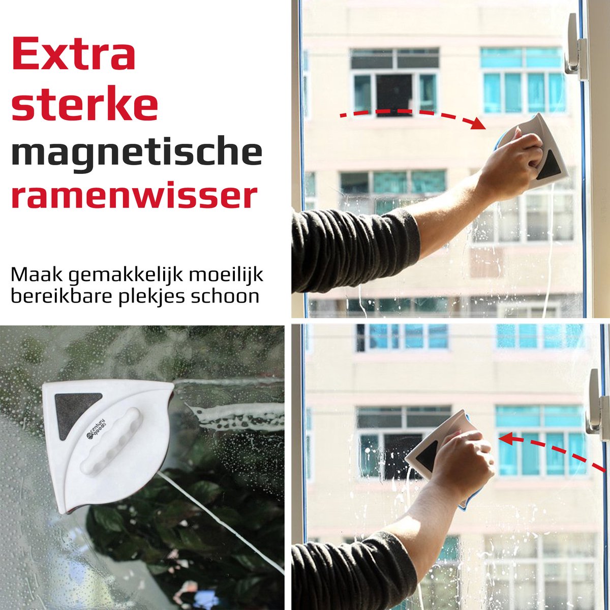 Century Goods Magnetische ramenwasser dubbel glas thumbnail 3