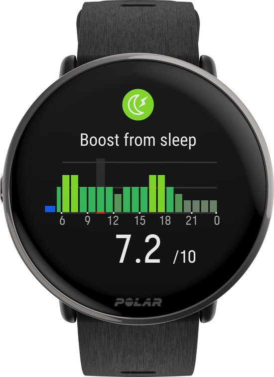 Polar Ingite 3 Titanium - Fitness Smartwatch & GPS Activity Tracker - Silicionen Zwart - S-L