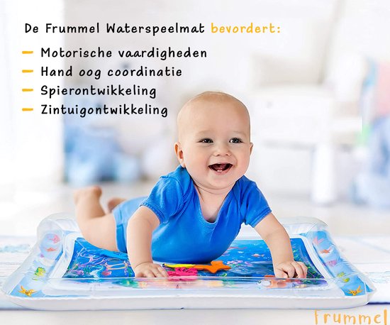 Frummel Waterspeelmat Baby – Watermat – Speelkleed – Opblaasbaar – Waterspeelgoed Baby - Kraamcadeau - Octopus