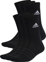 adidas Sportswear Cushioned Sportswear Crew Socks 6 Pairs - Unisex - Zwart- 43-45