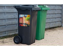 Container sticker Olieverf - Amsterdam - Kunst - Kleurrijk - 40x40 cm - Kliko sticker
