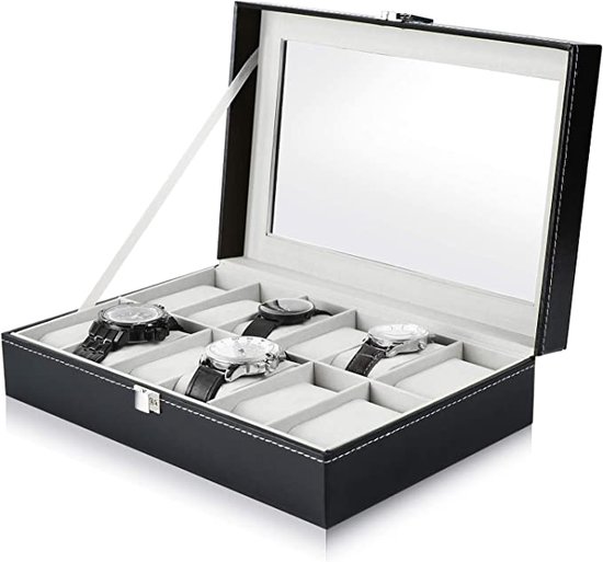 Watch Box Organizer Case, 10 Slots Men Women Display Holder