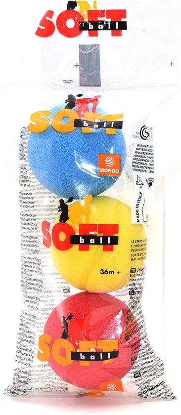 Soft foam ballen - set van 3x stuks - gekleurd - 6.5 cm - speelgoed