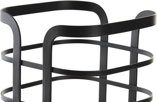 Range Couverts DKD Home Decor Bamboe Zwart Noir Naturel (12 x 12 x 14,5 cm)