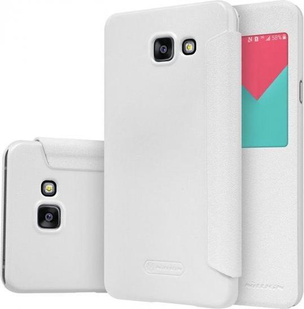 Nillkin Sparkle Series Leather Case Samsung Galaxy A3 2016 - Wit