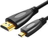 1,8m vergulde micro HDMI Male naar HDMI mannelijke kabel