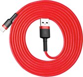 Baseus CALKLF-C09 1.5A 2m High Density Nylon Weave USB-kabel voor bliksem, voor iPhone XR / iPhone XS MAX / iPhone X & XS / iPhone 8 & 8 Plus / iPhone 7 & 7 Plus / iPhone 6 & 6s &