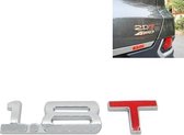 3D Universele Decal Verchroomde Metalen 1.8 T Auto Embleem Badge Sticker Auto Trailer Gasverplaatsing Identificatie, Size: 8.5x2.5 cm