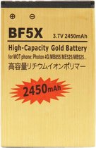 BF5X 2450 mAh hoge capaciteit gouden zakelijke batterij voor Motorola ME525