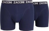 Zaccini Heren boxershort 2-pak uni  - S  - Blauw