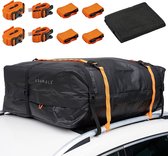 BRAMBLE Auto Dakdrager Tas (425 Liter) - Heavy Duty Car Roof Cargo Carrier Bag met Anti-Slip Protector Mat & Banden