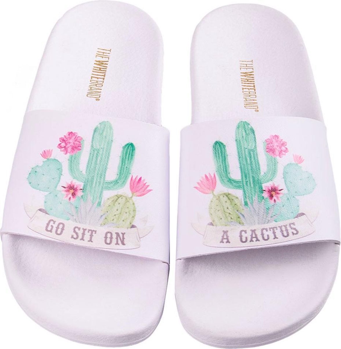 The White Brand Slippers Cactus Wit Maat:38 | bol.com