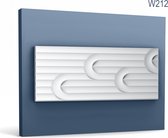3d muurpaneel Orac Decor W212 MODERN VALLEY LOOP Wandpaneel Sierelement Lijstwerk modern design wit 2 m