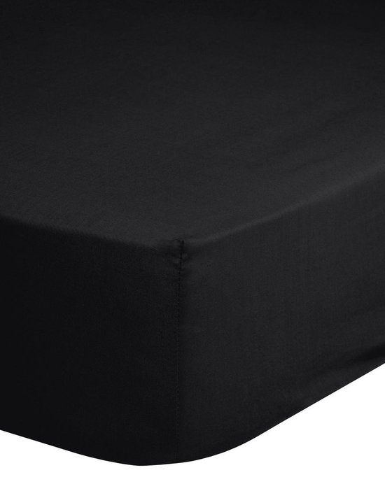 Jersey hoeslaken, zwart - 90 x 200 cm