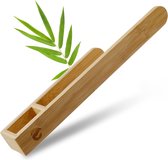 1 x handdoekhouder hout zonder boren handdoekstang badhanddoekhouder bamboe natuurlijke behangen gastendoekhouder