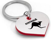 Akyol - australië sleutelhanger hartvorm - Piloot - australië cadeau - beste land - leuk cadeau voor je vriend om te geven