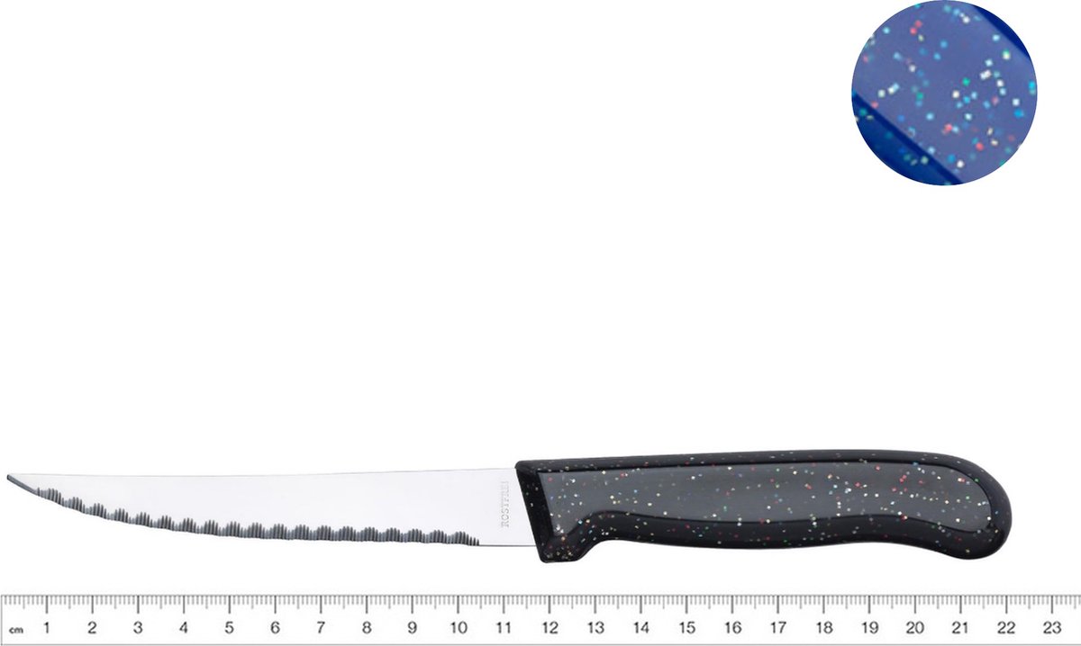 Bol.com RÖR Solingen Diamant Diner Mes – Stralend Blauw & Veelzijdig aanbieding