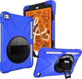 Tablet hoes geschikt voor iPad Mini 7.9 inch (2019) - Hand Strap Armor Case - Blauw