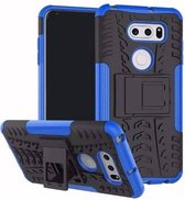 Schokbestendige Back Cover - LG V30s ThinQ - Blauw