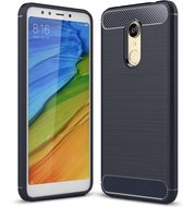 Xiaomi Redmi 5 - Geborstelde TPU Cover - Blauw