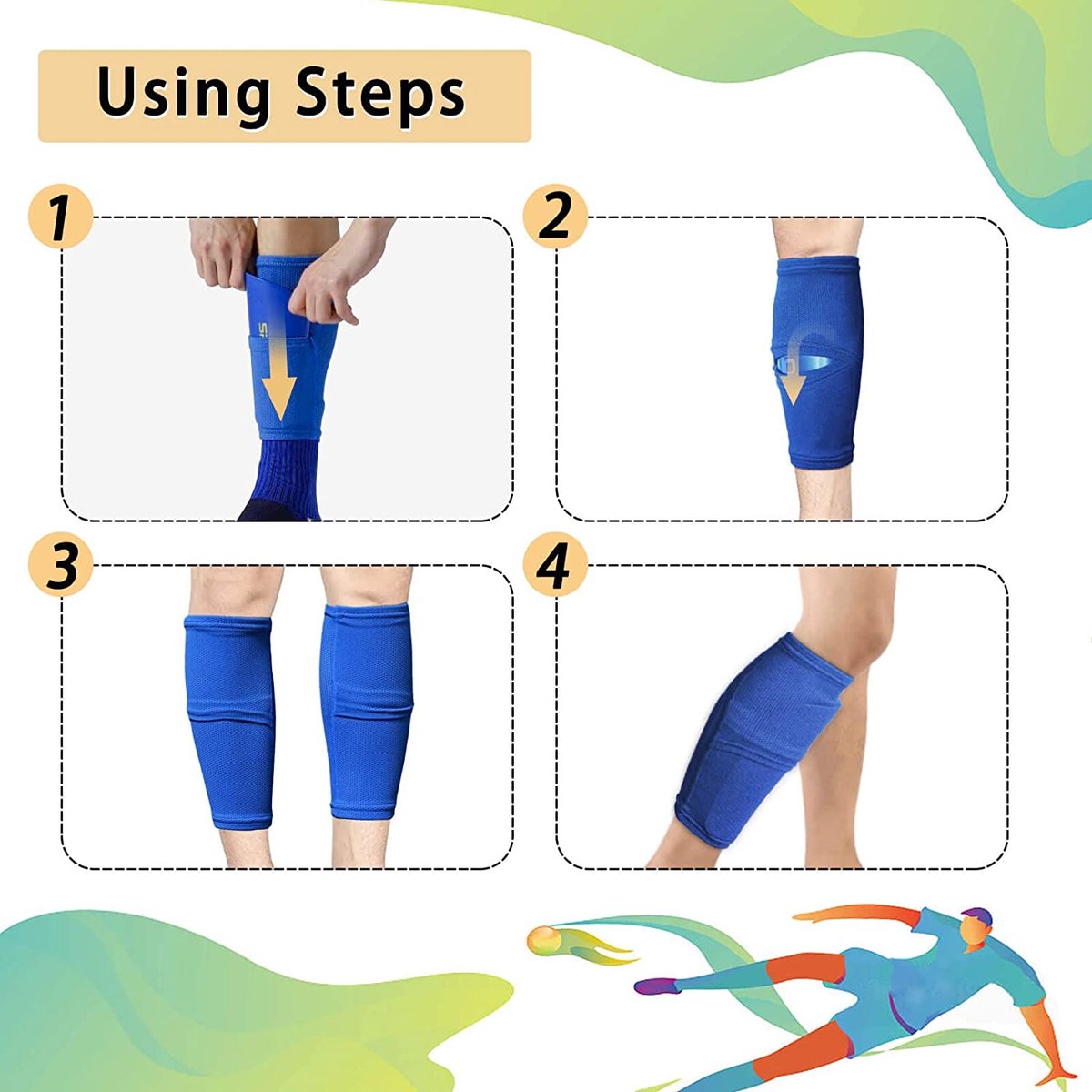Comius Sharp Protège Tibias de Football pour Enfants et Adolescents - 2 Paires Unisexes