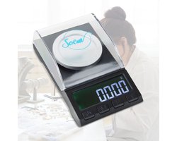 SOEM® Digitale Precisie Weegschaal 0,001 tot 50 gram Tarra functie - Pocket scale - Juweliers weegschaal - Sieraden weegschaal