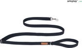Amiplay Laisse réglable Easy Fix Cotton noir taille-M / 160-300x2cm