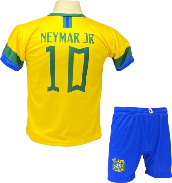 Neymar | Brazilië Thuis Tenue | Voetbalshirt + Broek Set | 2021-2022 EK/WK voetbaltenue - Maat: