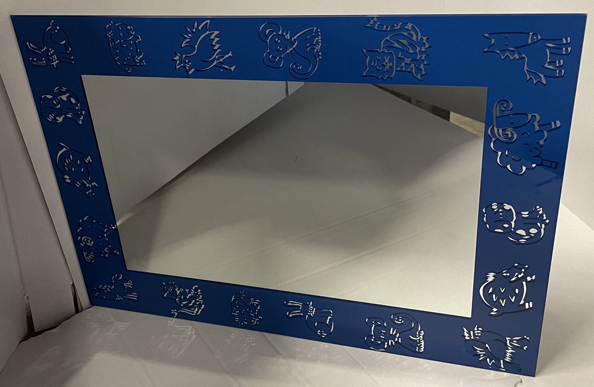 Plieger 60x45cm - Zeefdruk met blauwe dieren