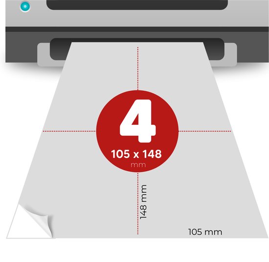 Van hen noodzaak regeling Deal Premium Zelfklevende Printer Verzend Etiketten Op A4 - 105 x 148 mm 4  Stuks Per... | bol.com