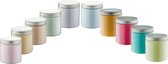 Scrubzout Rainbow - 300 gram - set van 10 verschillende geuren - Rozen, Vanille, Amandel, Eucalyptus, Lavendel, Opium, Appel-Kaneel, Fruity Melon, Hamam en Zen Moment - Hydraterende Lichaamsscrub