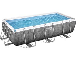 404 x 201 x 100 cm Bestway Power Steel Zwembad + Complete Onderhoud Set
