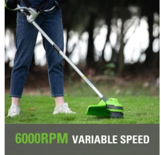 Greenworks Trimmer bosmaaier digipro 2 x 24 volt incl. 2 x 4a accu en dual lader GD24X2BCBK4X van Greenworks — afbeelding 5