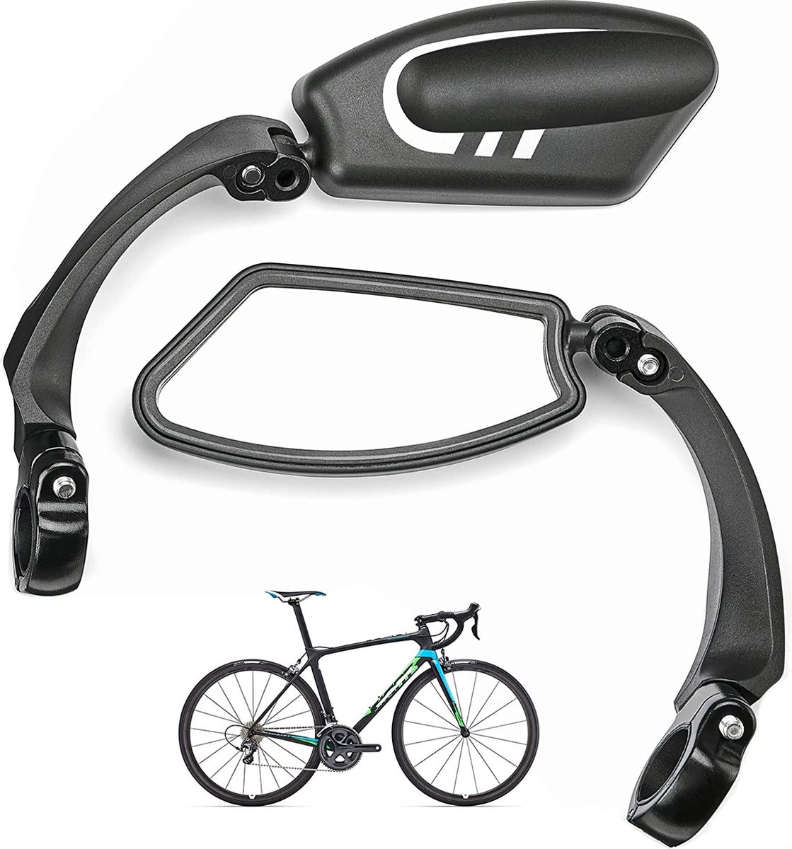 ISSYZONE Fietsspiegel voor e-bike, achteruitkijkspiegel 360 graden