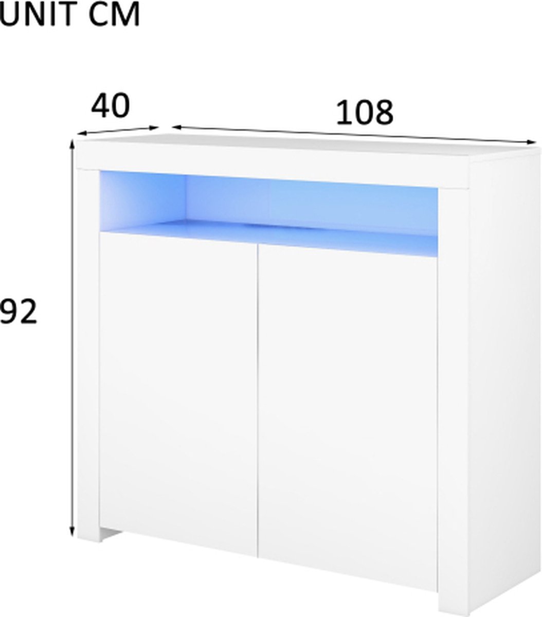 PUGSDRLY Dressoir voor woonkamer, opbergkast, dressoir, eetkamer