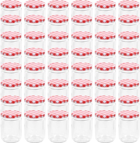 Pot bébé vidaXL 24 pcs Pots à confiture avec couvercles dorés Verre 110 ml