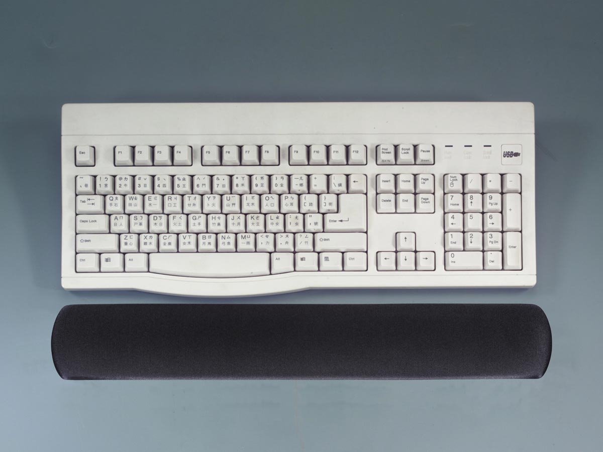 Q-CONNECT gel toetsenbord polssteun, zwart/grijs 10 stuks