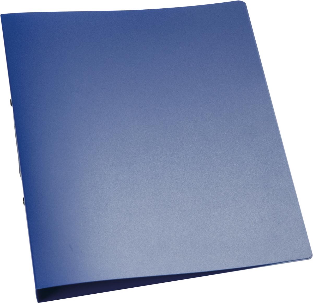 Q-CONNECT ringmap, PP, 2 ringen, 25 mm, transparant blauw 12 stuks