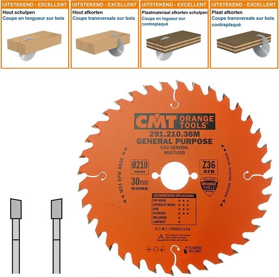 CMT - Scie circulaire universelle pour machines portatives - Lame de scie - Matériau - Scies - 1 Pièce(s)
