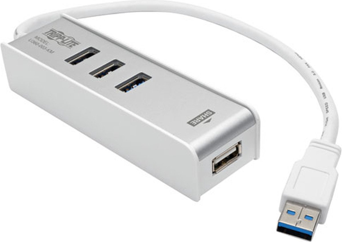 Tripp-Lite U360-003-KM 3-Port Portable USB 3.0 SuperSpeed Hub with Keyboard/Mouse Sharing and File Transfer TrippLite