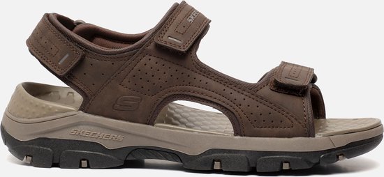 Foto: Skechers tresmen garo heren sandalen donkerbruin maat 43