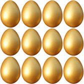 HBX | Gouden Eieren | Gouden paasei | Echte eieren | Pasen | Doos van 12 stuks