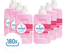 Seepje Wasverzachter Pioenroos & Cederhout - 180 wasbeurten - 6 x 750 ml - Voordeelverpakking