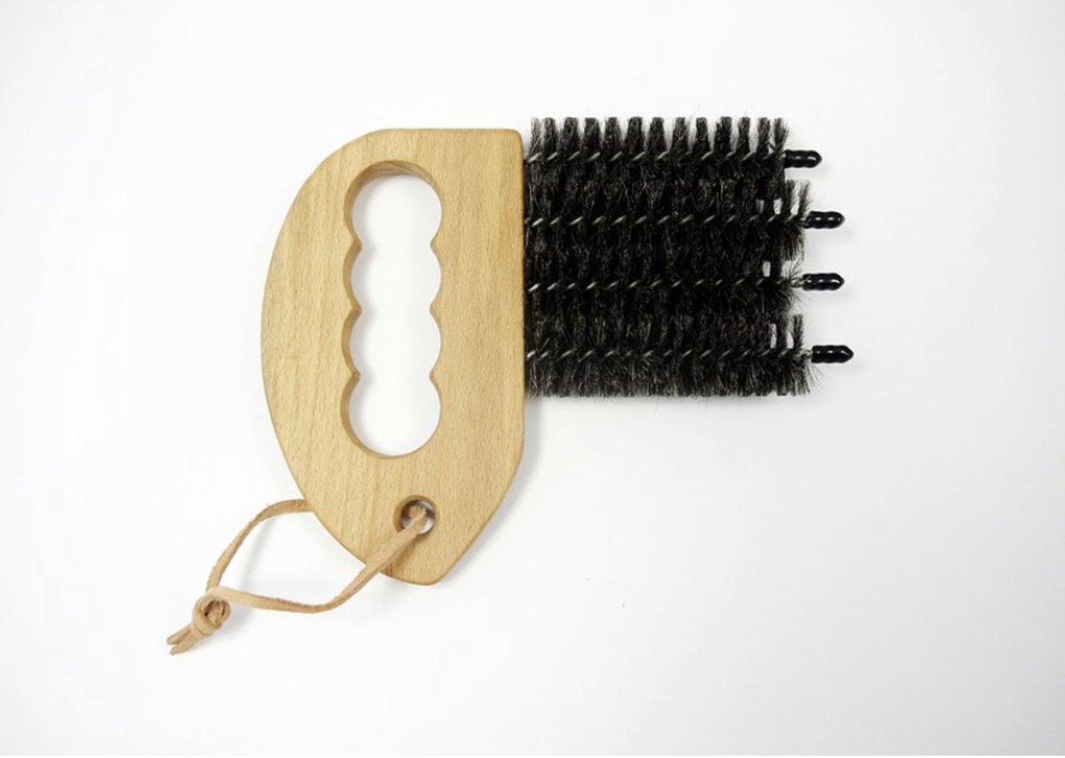 Goedkoopste Lamellen reiniger -Luxaflex- Lamellen-Borstel met Handvat - Jaloezieën - Lamellen Reiniger - Geitenhaar-hout