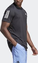 adidas Performance Club 3-Stripes Tennis T-shirt - Heren - Zwart- 2XL