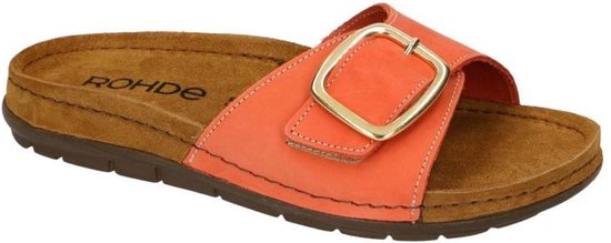 Rohde -Dames - terracotta - slippers & muiltjes - maat 40