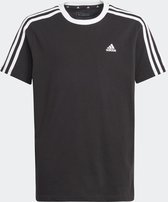 adidas Sportswear Essentials 3-Stripes Cotton Loose Fit Boyfriend T-shirt - Kinderen - Zwart- 128