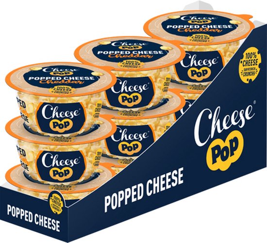 Cheesepop Gepofte Cheddar kaas 9x 65g bol