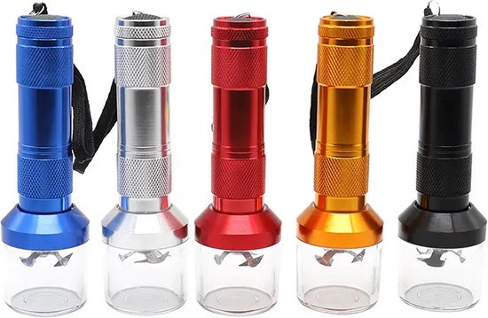 Foto: Kruiden grinder light premium kwaliteit roestvrij staal perfect voor het malen van kruiden en specerijen crusher vermaler kruimelaar pulverizer vergruizer koffie molen blauw